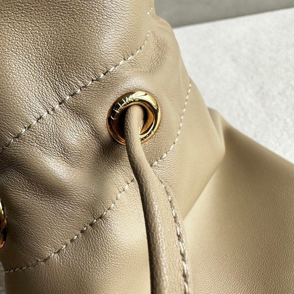 CL Crystal Pouch Taupe Lambskin