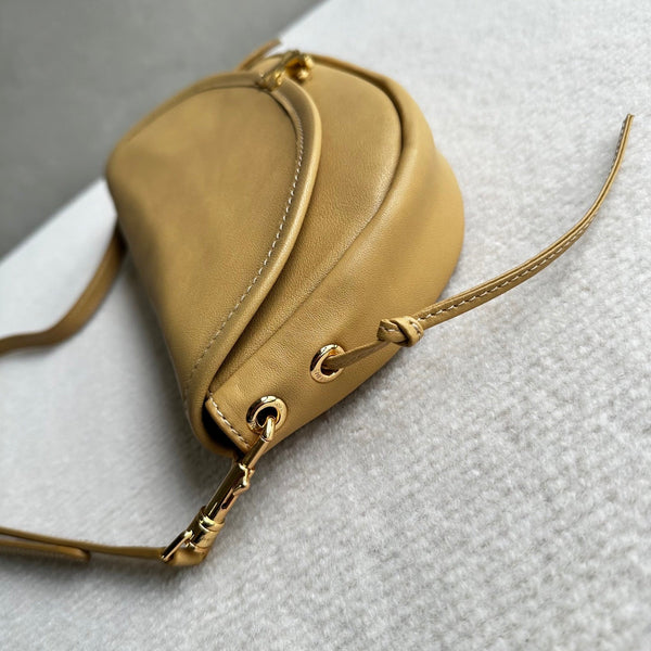 CL Halfmoon Triomphe Small Bag 25cm Beige Lambskin