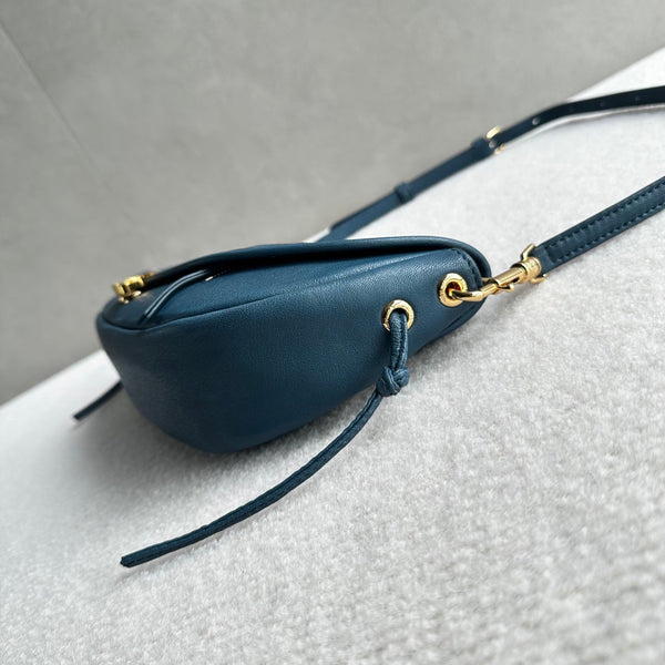 CL Halfmoon Triomphe Small Bag 25cm Teal Green Lambskin