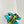 dway heeled slide 35 lime blue embroidered cotton