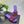 dway slide embroidered red purple cotton