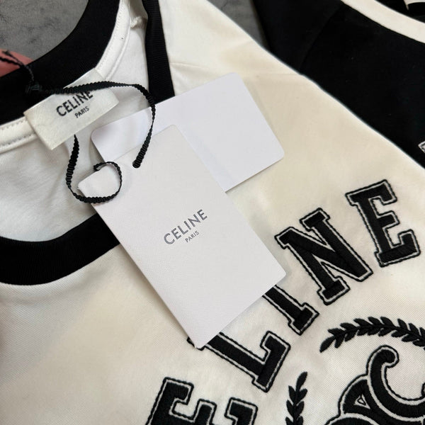 Celine SS26 Fitted short-sleeved T-shirt Cotton 350428