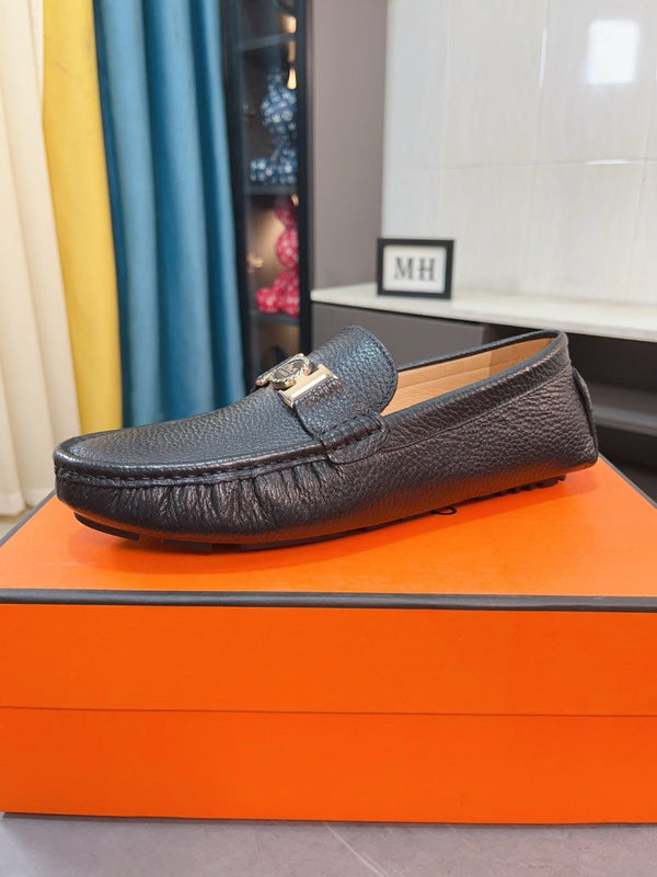 HM Men's Loafer Black Cowhide 263156