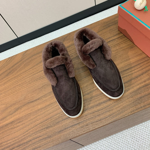 LP Open Walk Ankle Boot Dark Brown Fur Suede 550899
