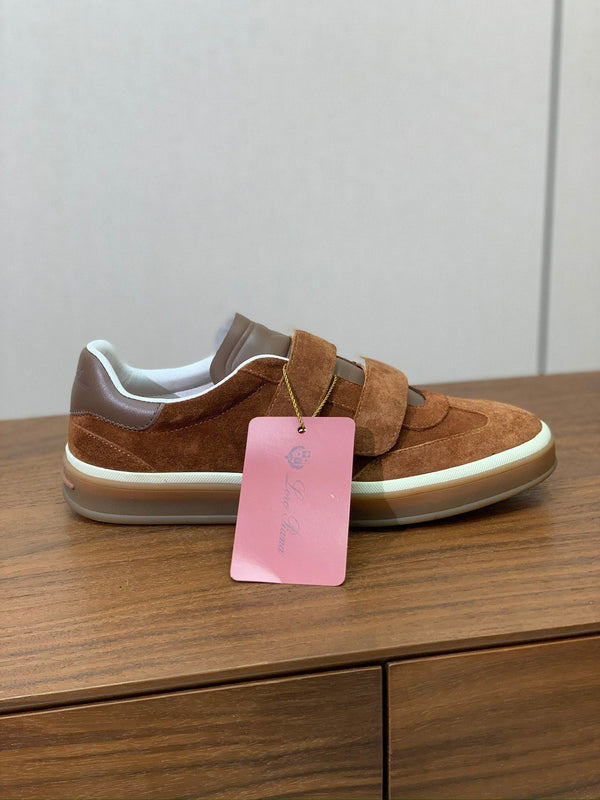 LP Kid's Tennis Walk Sneaker Dark Brown Suede Calfskin 585744
