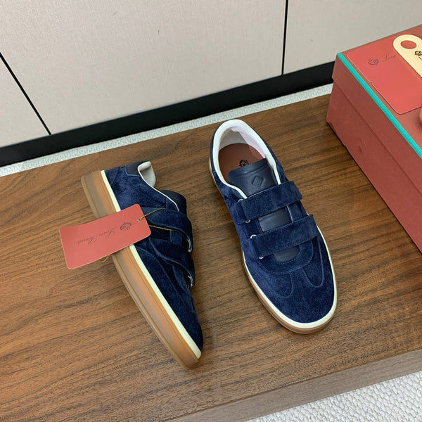 LP Kid's Tennis Walk Sneaker Dark Blue Suede Calfskin 585745