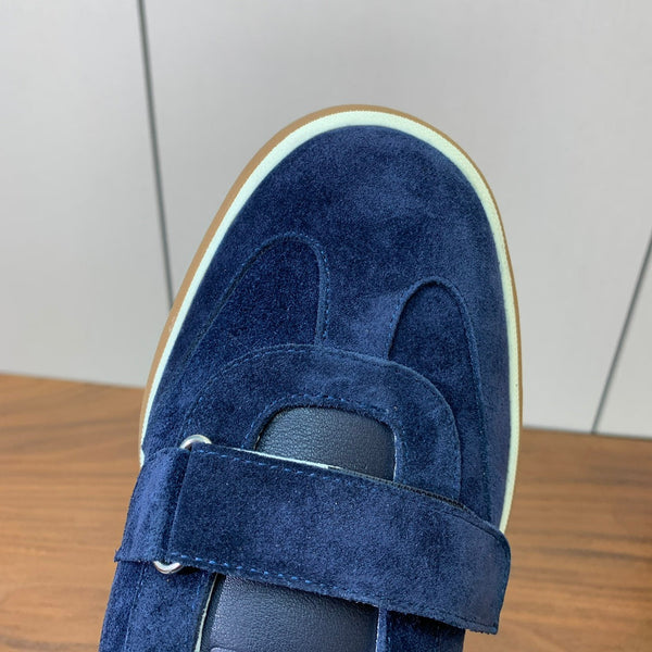 LP Kid's Tennis Walk Sneaker Dark Blue Suede Calfskin 585745