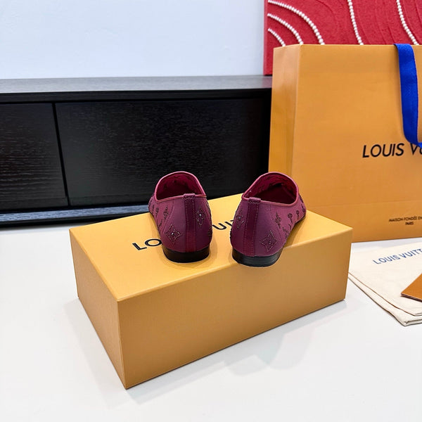 LV GALA High Heels Series Shoes Mulberry Mesh 542216