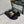 mule sandal 30 black quilted waxed leather