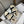 CC 26s Dad Sandals Black White Suede Shearing 970116