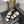 CC 26s Dad Sandals Black White Suede Shearing 970116