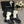 ROUND-TOE SHORT BOOTS BLACK MIX WHITE SHEEPSKIN