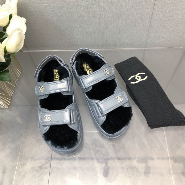 DAD SANDAL SAPHIRE BLUE LAMBSKIN