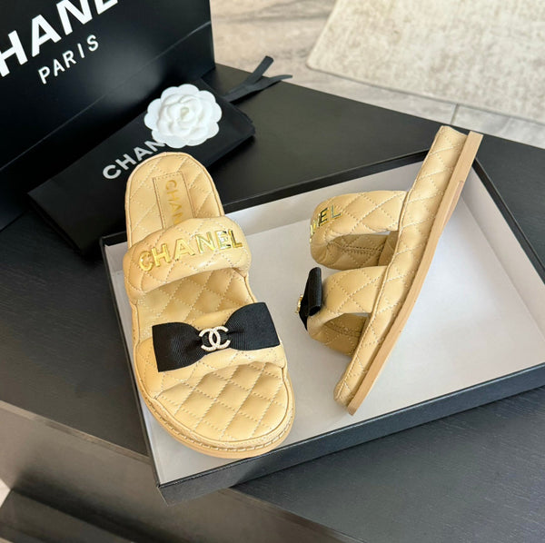 Mule Sandals Lambskin Beige Cream
