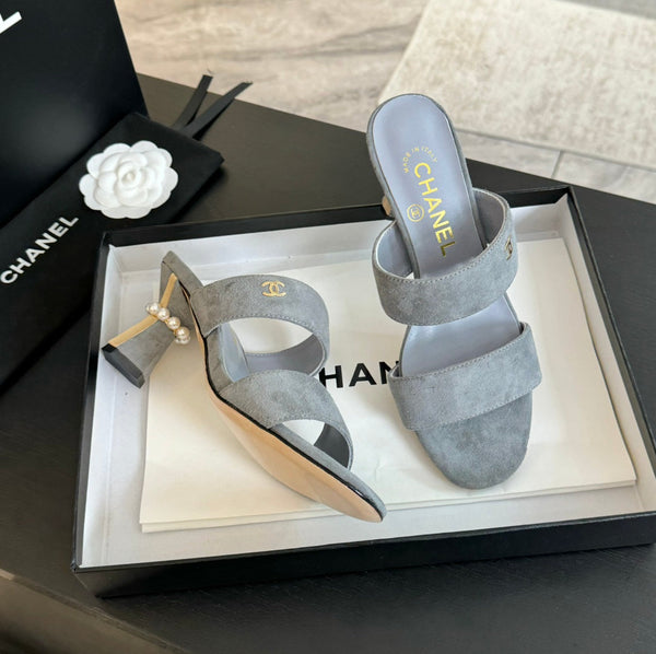 High Heels Lambskin Gray