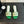 mule sandal 45 white green fabric embroidery