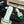 mule sandal 45 white green fabric embroidery