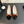 ballet flat dark brown suede black canvas