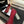 HIGH HEEL 85 MM SANDALS IN RUBY RED SUEDE AND BLACK FABRIC