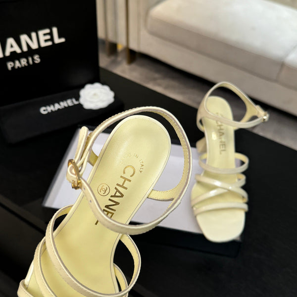 CC Cruise 25/26 Sandal 95mm Lemon Yellow Patent Leather