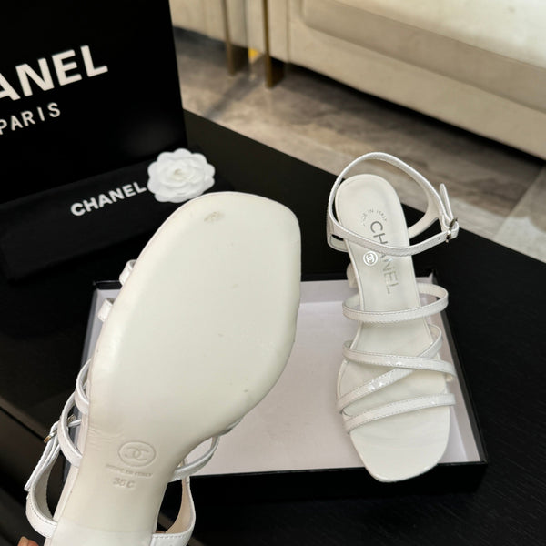 CC Cruise 25/26 Sandal 95mm White Patent Leather