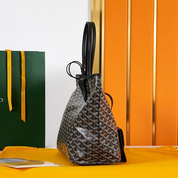 SAINT LOUIS PM 34 IN BLACK GOYARDINE CANVAS AND CALFSKIN