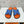 HM Men's Izmir Slide Blue Orange Cowhide 619451
