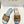 CD 26s Embroidered Sandals Blue Beige Multicolor Canvas Leather 683007