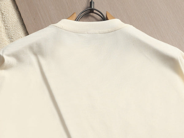 Loewe Men Logo Loose-Fit T-Shirt Cream Cotton