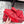 FG 26s T-strap Slippers Red Leather 923517