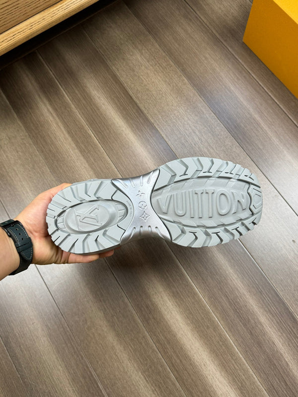 LV SPORT SNEAKER IN WHITE MIX GREY CALFSKIN WITH LOGO