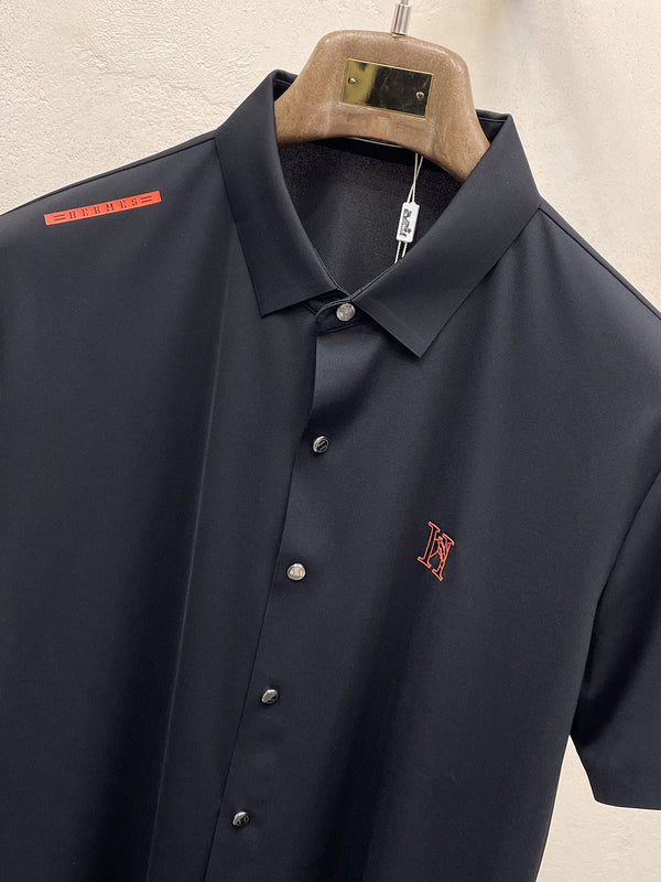 HM Men Short-Sleeve Polo Shirt Silk