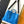 LV The Weekend Tote Bag 43cm Blue Monogram Canvas & Taïga Leather