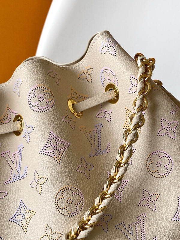 LV M15114 Bella Handbag 19cm Dream Cream Perforated Cowhide GHW