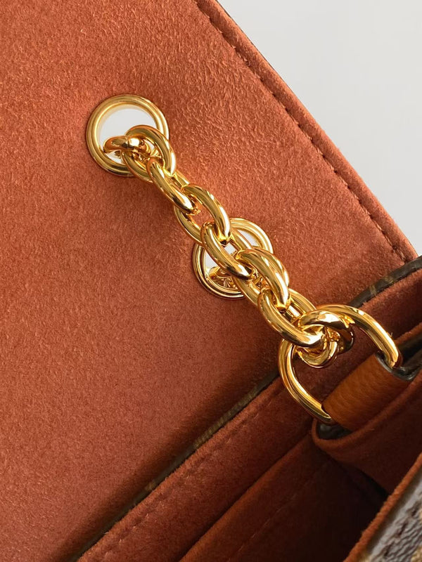 LV M26398 Saint Germain BB Brown Monogram Leather & Coated Canvas