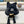 KNITTED BEANIE HAT IN BLACK WOOL WITH JAPANESE CAT EARS 421256