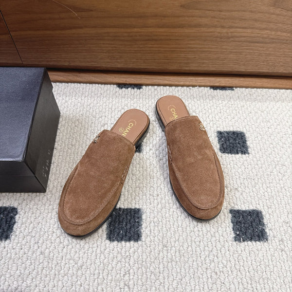 CC 26s Mule Mir Half-Slippers Brown Suede 983860