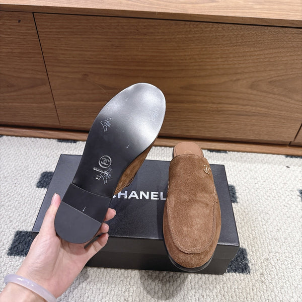 CC 26s Mule Mir Half-Slippers Brown Suede 983860