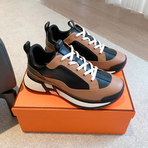 HM Hugo Sneakers Brown Black Calfskin 933465