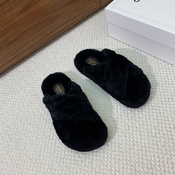 CL 26s Cross-Strap Sandals In Black Wool