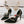 RC 25C Scarpin Black Gold Imported Velvet Swarovski Crystal 339483