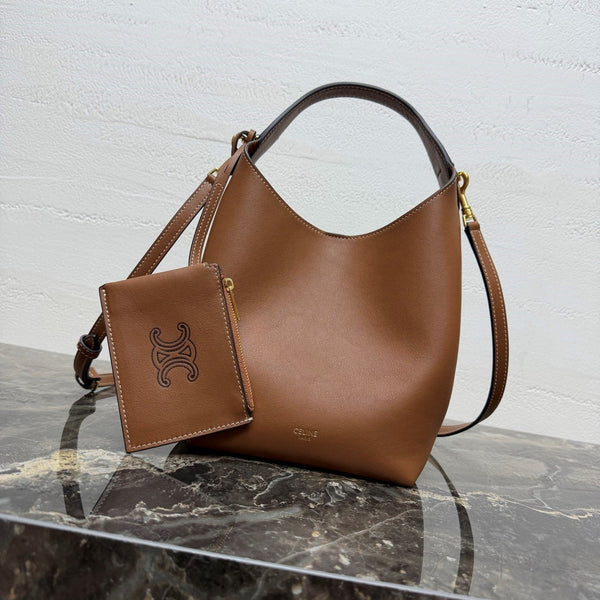CL Small Hobo Brown Supple Smooth Calfskin