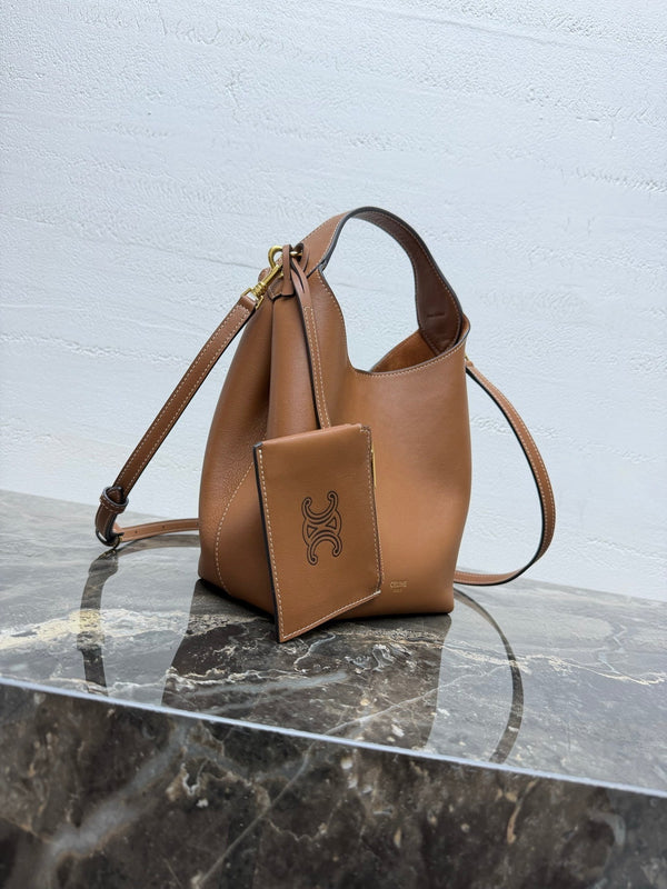 CL Small Hobo Brown Supple Smooth Calfskin