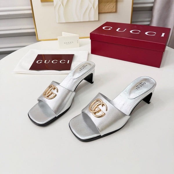 GG 2026 Early Spring Sandals Sliver Sheepskin 688527