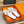 HM ORAN SANDAL WHITE AND TANGERINE LAMBSKIN