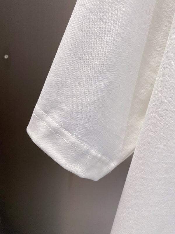 LV WHITE COTTON T-SHIRT BLACK LOGO 238822