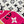 LV Double-sided Scarf 140cm White Pink Cashmere 971048