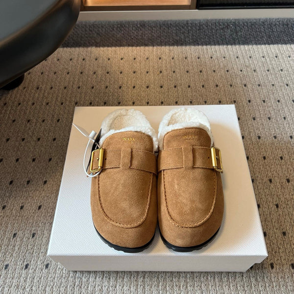 Prad 26s Clogs Brown Suede Shearling 971694