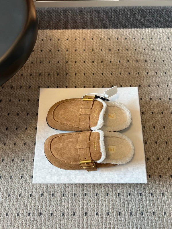 Prad 26s Clogs Brown Suede Shearling 971694