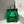 HERBAG A DOS ZIP RETOURNE BACKPACK 29 IN GREEN CANVAS AND BLACK CALFSKIN